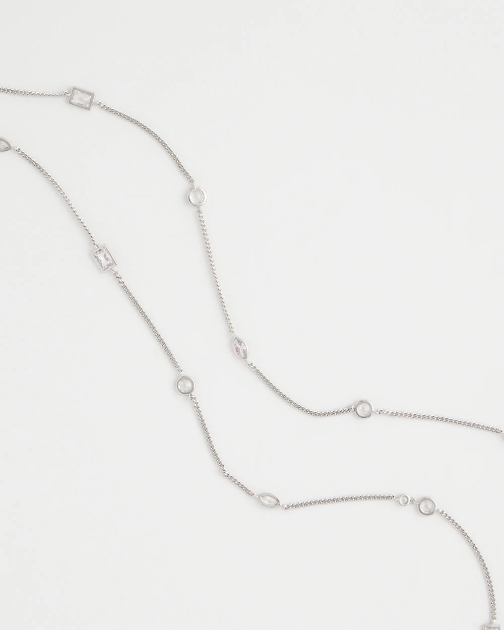 Fine Crystal Long Chain Necklace