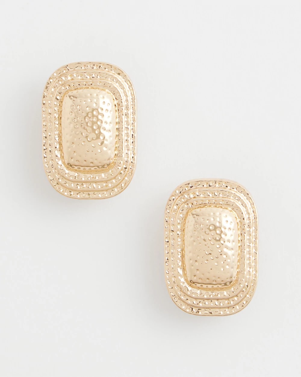 No Droop® Goldtone Square Clip-On Earrings