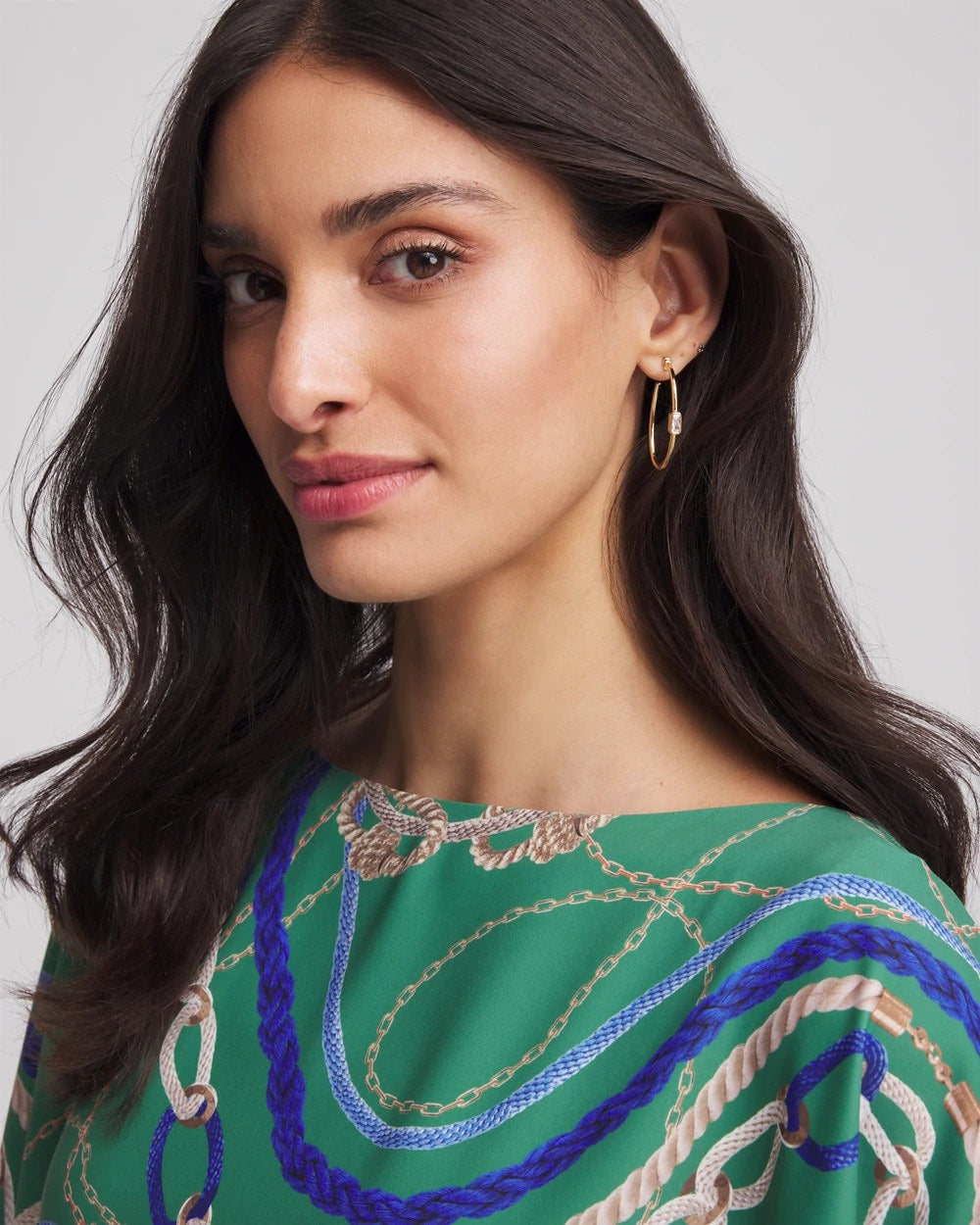 Gold Oval Hoop Earrings