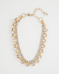 Convertible Tri-Tone Short Necklace