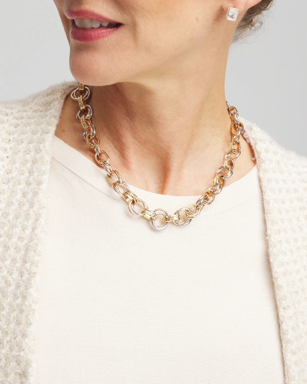 Convertible Tri-Tone Short Necklace