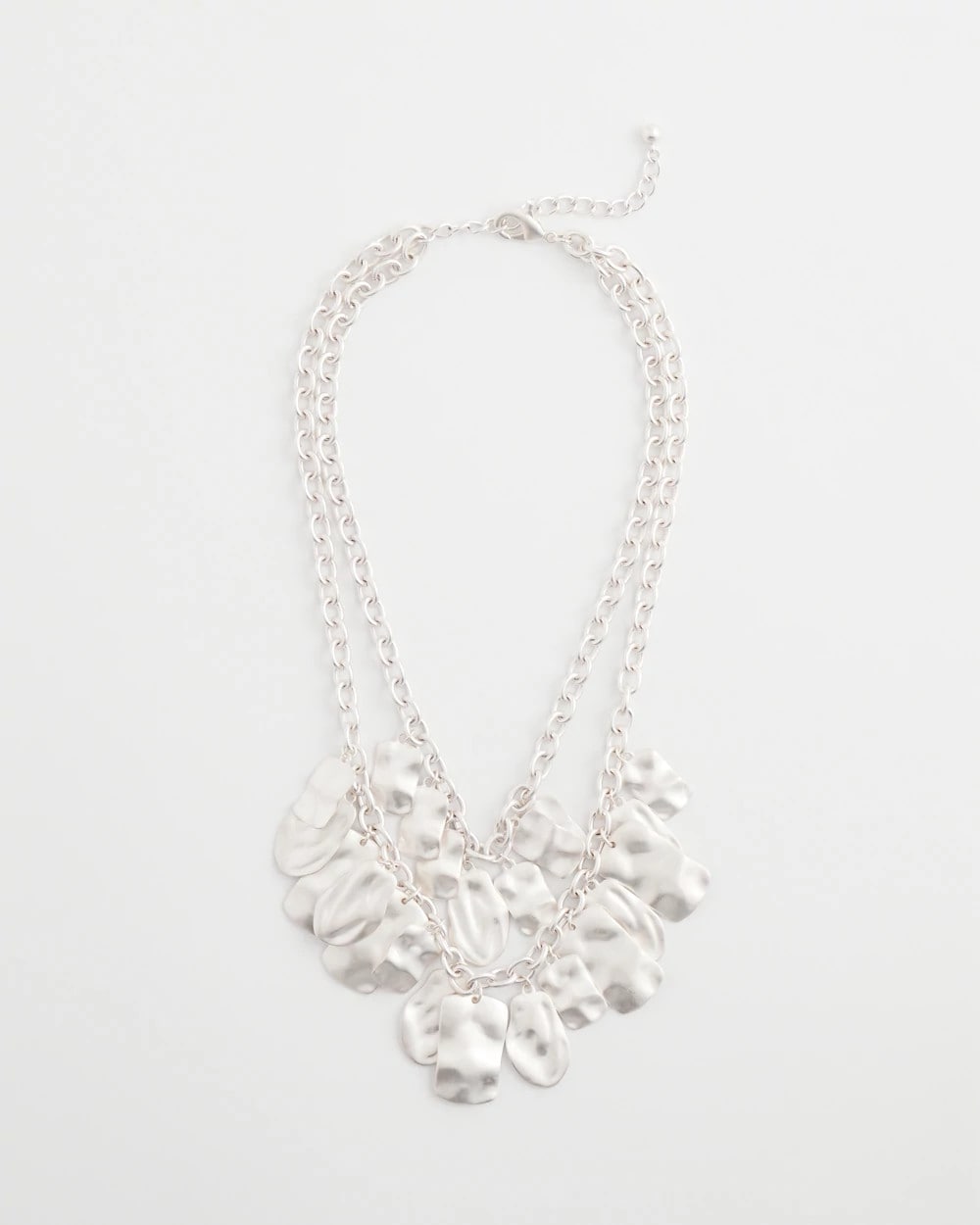 Double Square Charm Pendant Necklace
