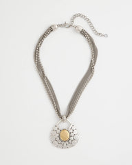 Island Metal Pendant Necklace