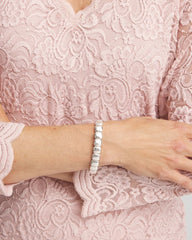 Silvertone Stretch Bracelet