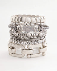 Silvertone Stretch Bracelet