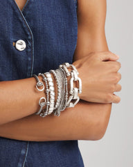 Silvertone Stretch Bracelet