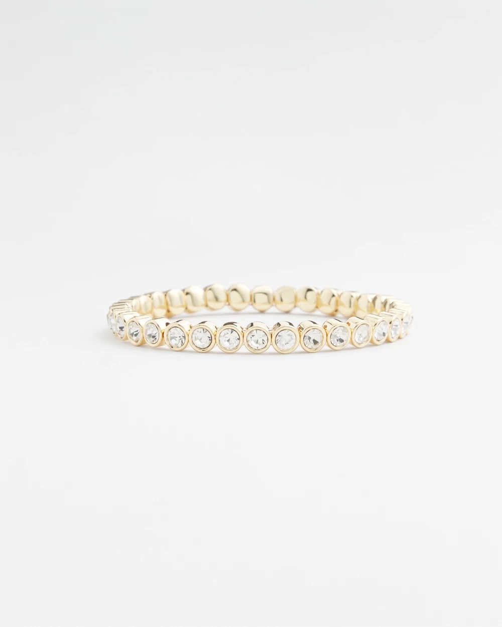 Goldtone Stretch Tennis Bracelet