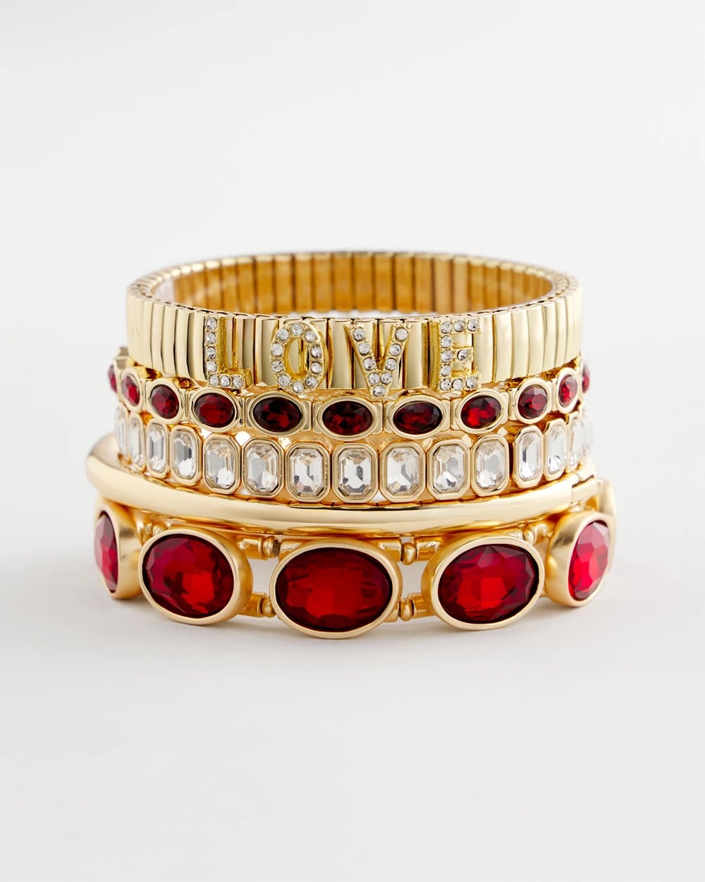 Gold Bezel Set Stretch Tennis Bracelet