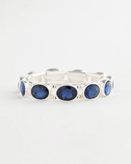 Large Faceted Gem Stretch Bracelet