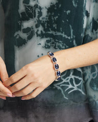 Large Faceted Gem Stretch Bracelet