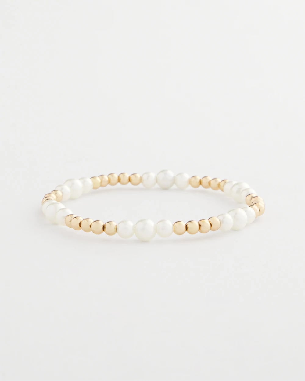 Goldtone Bead Stretch Bracelet