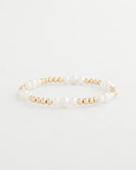 Goldtone Bead Stretch Bracelet