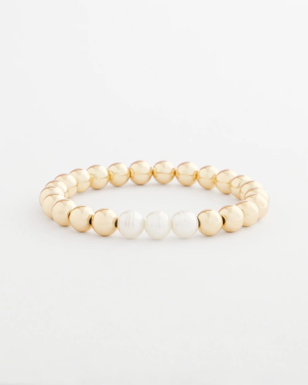 Goldtone Bead Stretch Bracelet