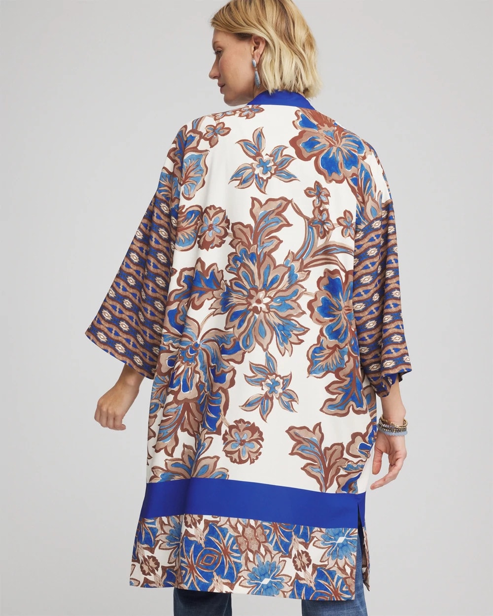 Crepe Long Printed Kimono