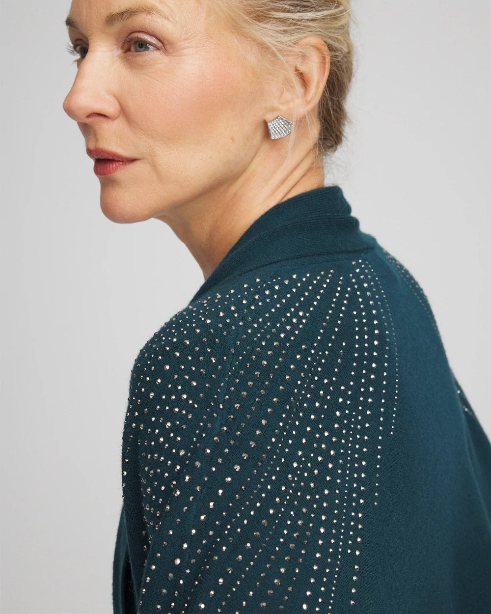 Embellished Shawl Collar Ruana