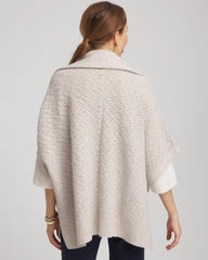Zip-Front Collared Ruana