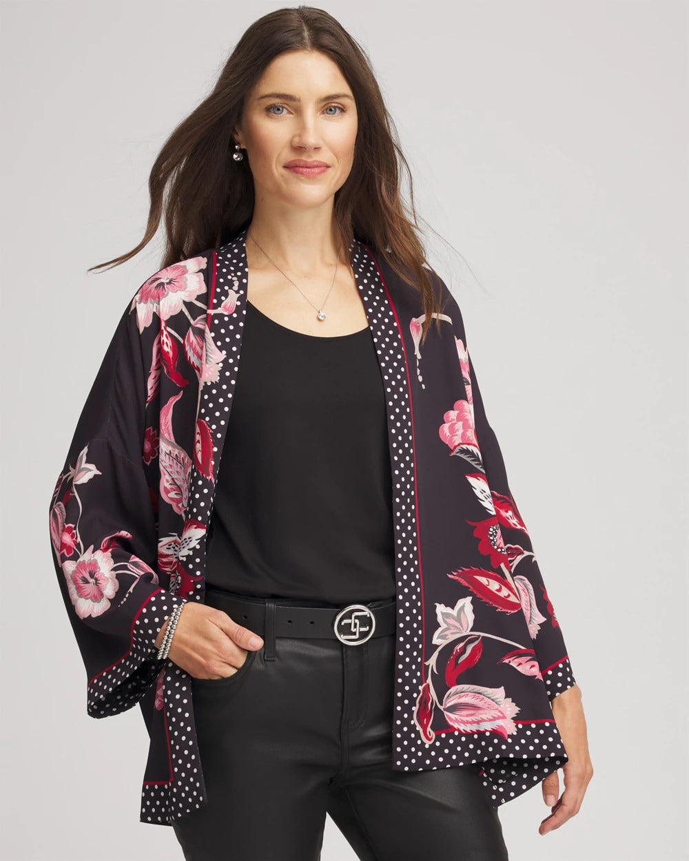 Short Floral Kimono