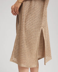Crochet-Knit Sequins Ruana