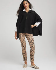 Cashmere-Blend Pullover Sweater Poncho