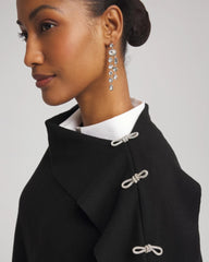 Embellished Bow Poncho
