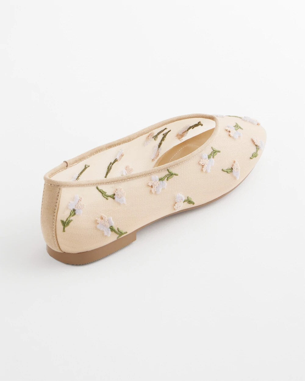 Orchid Embroidered Ballet Flats