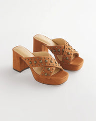 Vale Western Suede Block Heels