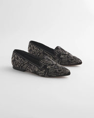 Gwyn Art Deco Beaded Flats