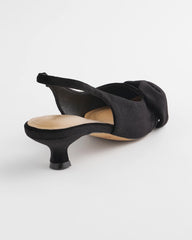 Charm Velvet Bow Kitten Heels