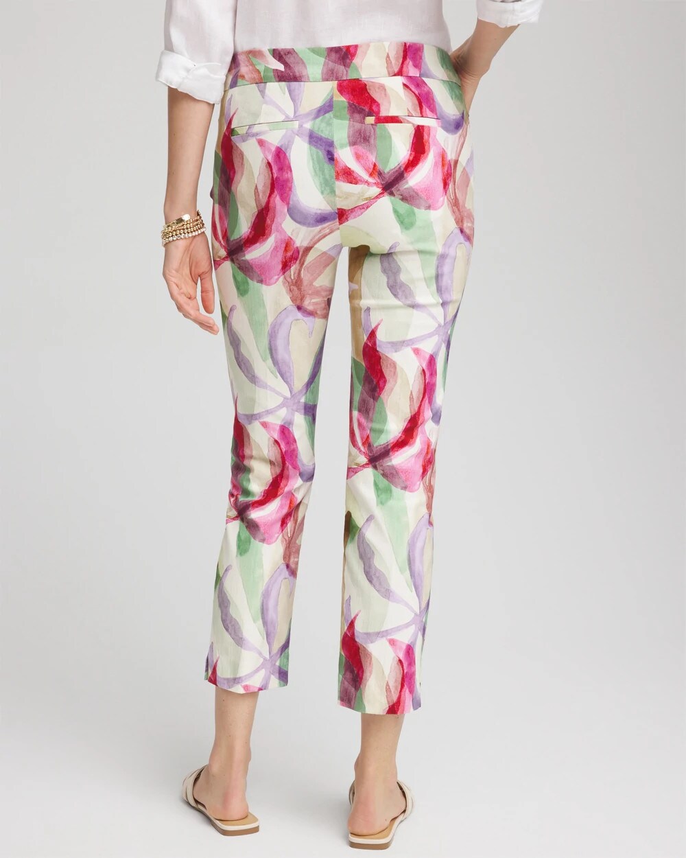 Petite Brigitte™ Slub Slim Cropped Pants