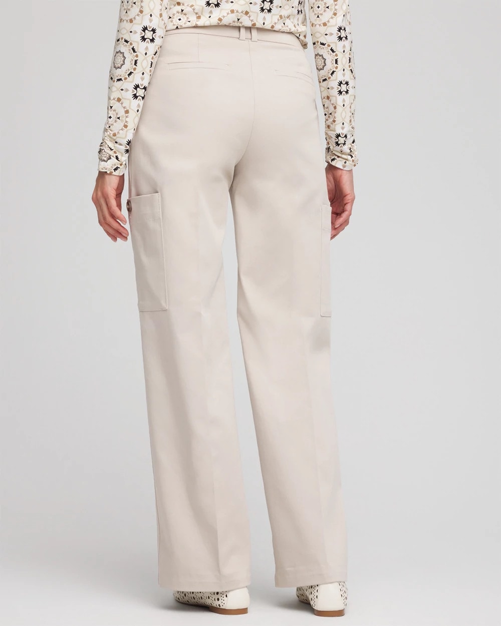 Petite Sateen Cargo Pants