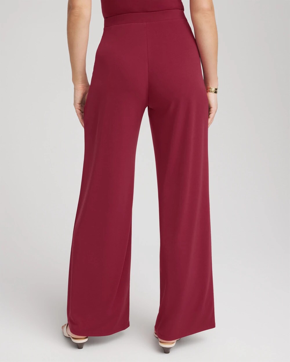 Petite Travelers™ Knit Wide-Leg Pants