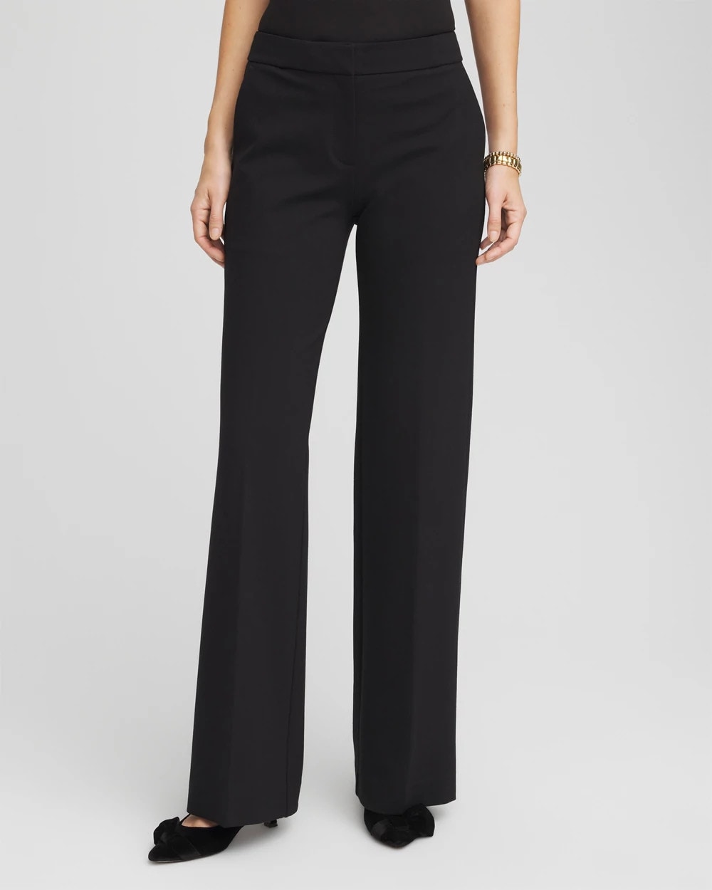 Petite Emme Wide-Leg Trouser Ponte Pants