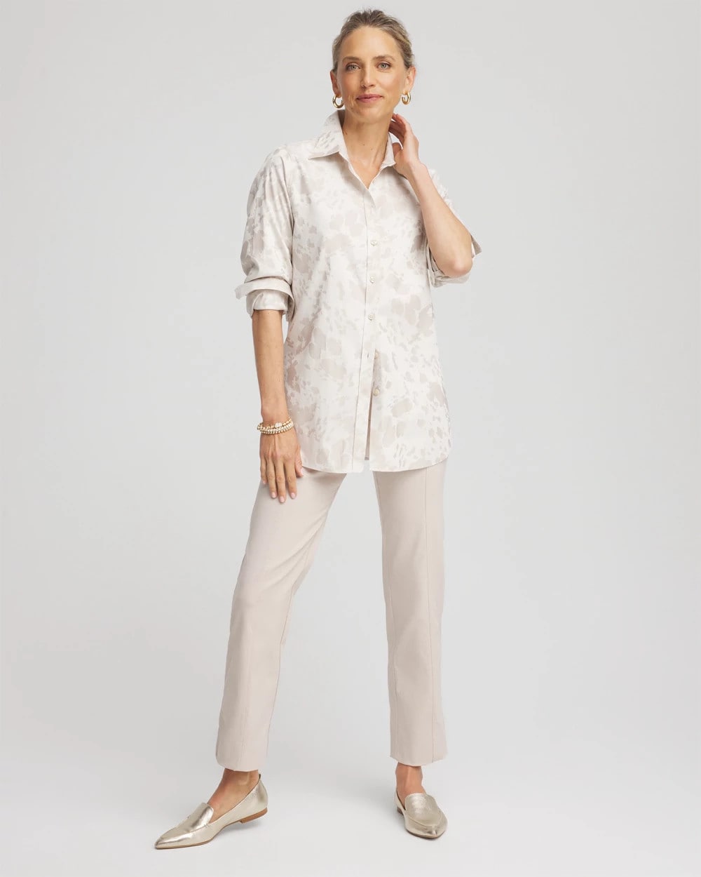 Petite Bi-Stretch Straight Ankle Pants