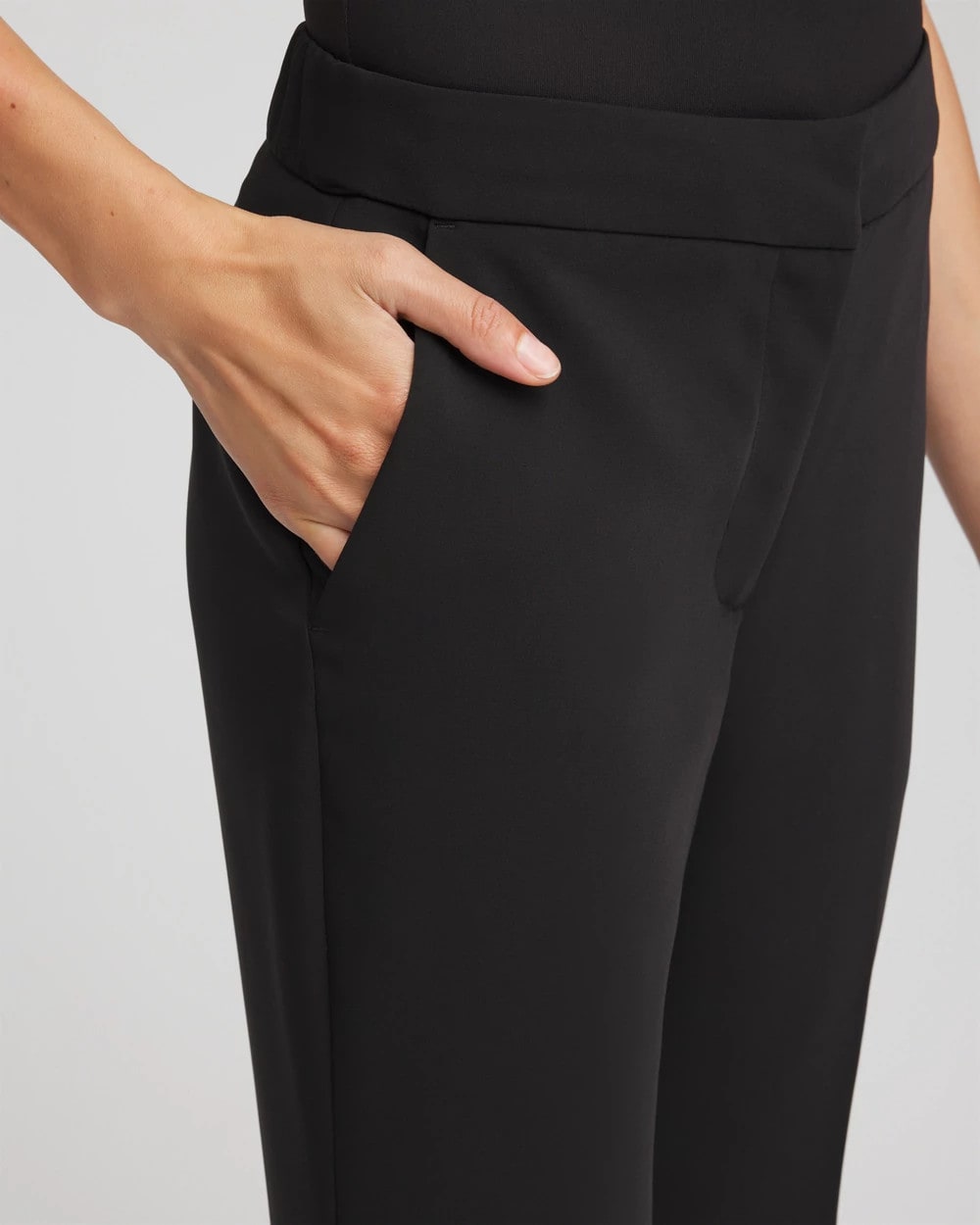 Petite Crepe Flared Trouser Pants