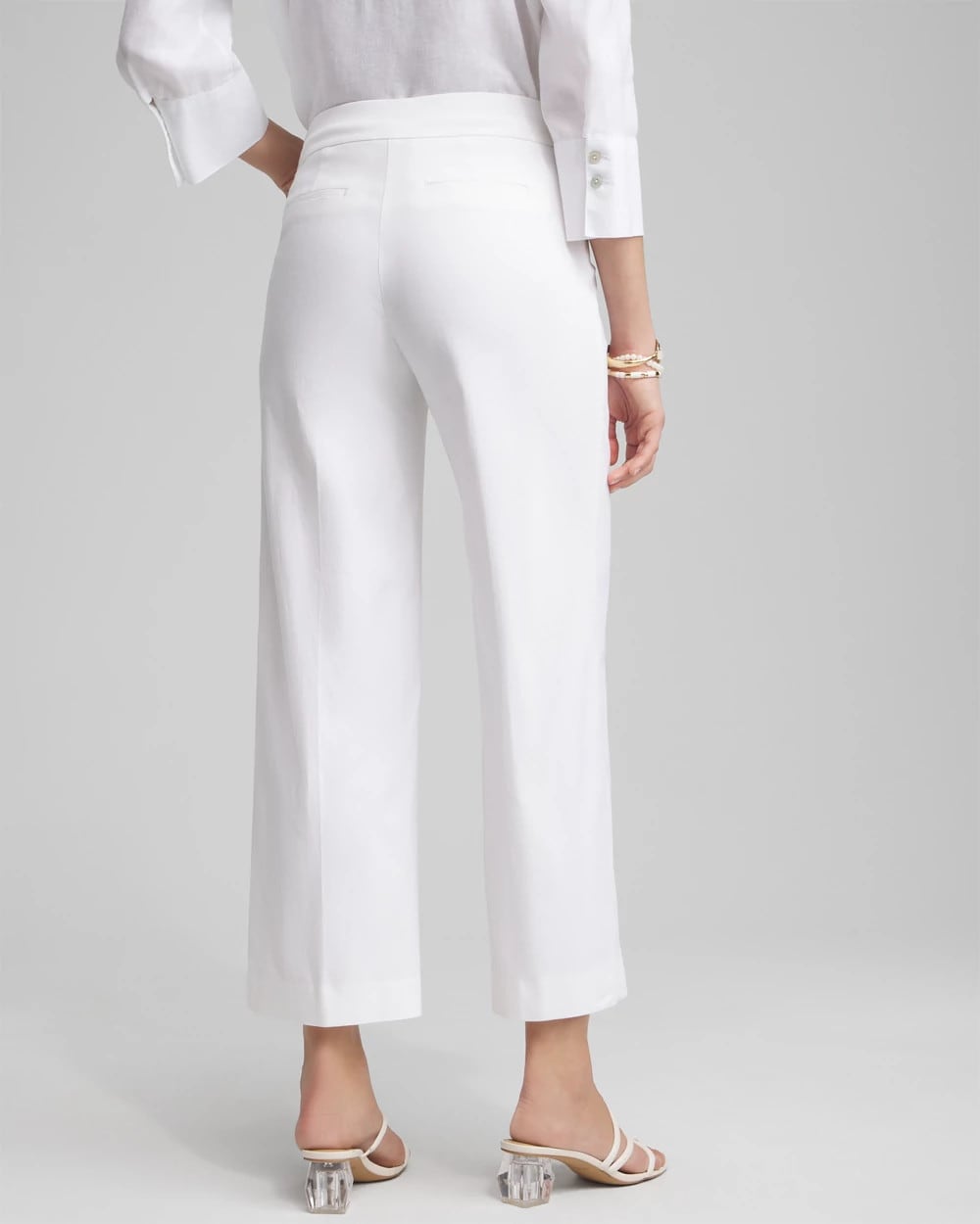 Petite Brigitte Wide Leg Cropped Pants