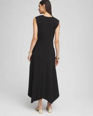 Petite Trapunto Placket Midi Dress