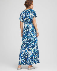 Petite Flutter Sleeved Jersey Maxi Dress