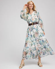 Petite Georgette Tie-Front Maxi Dress