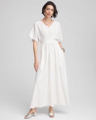 Metallic Striped Maxi Dress