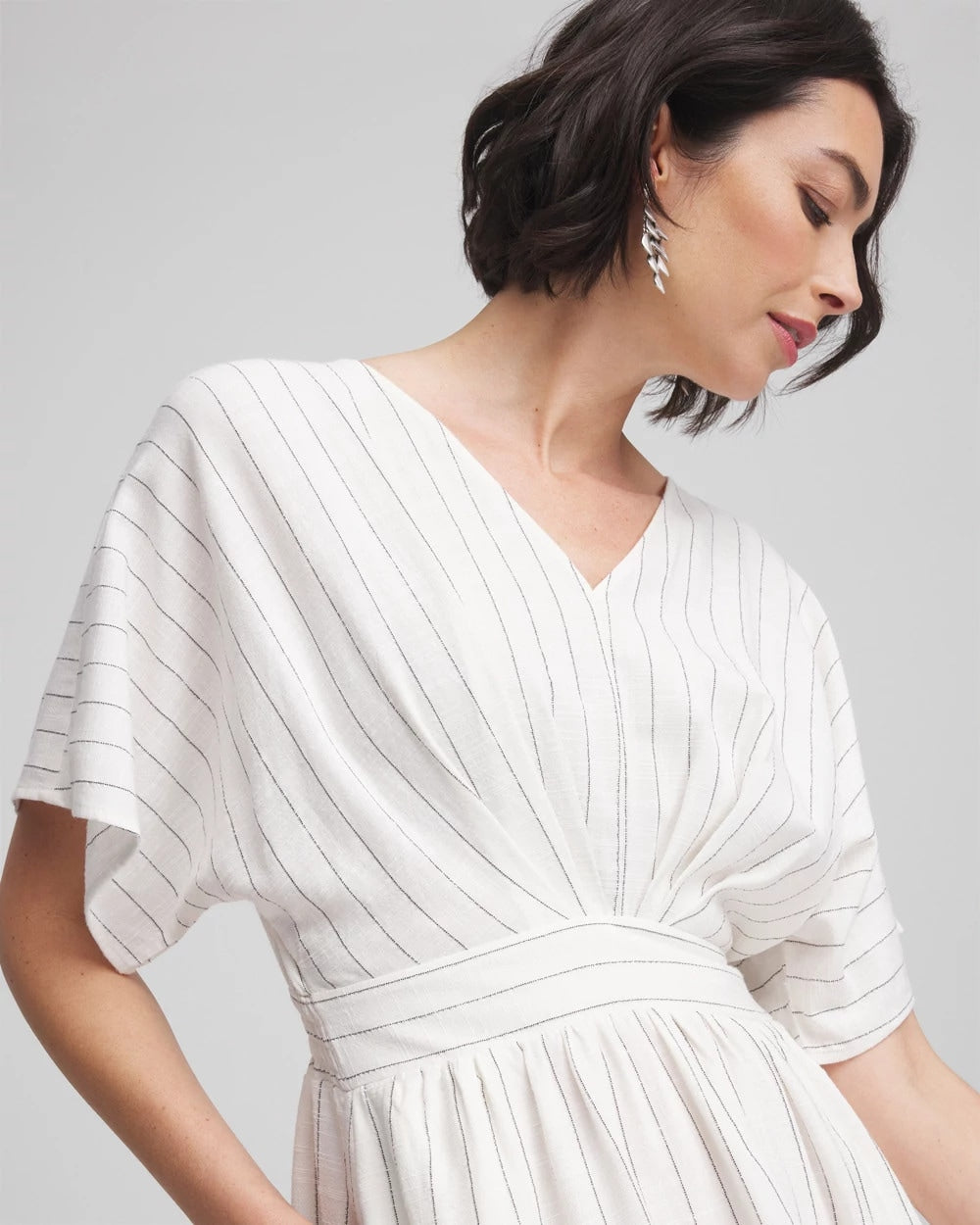 Metallic Striped Maxi Dress