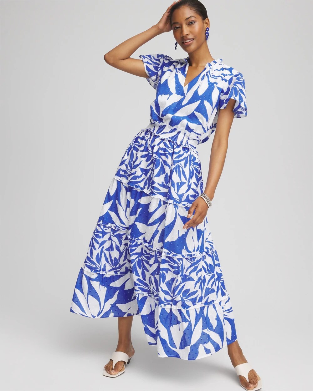 Petite Flutter Sleeved Maxi Dress