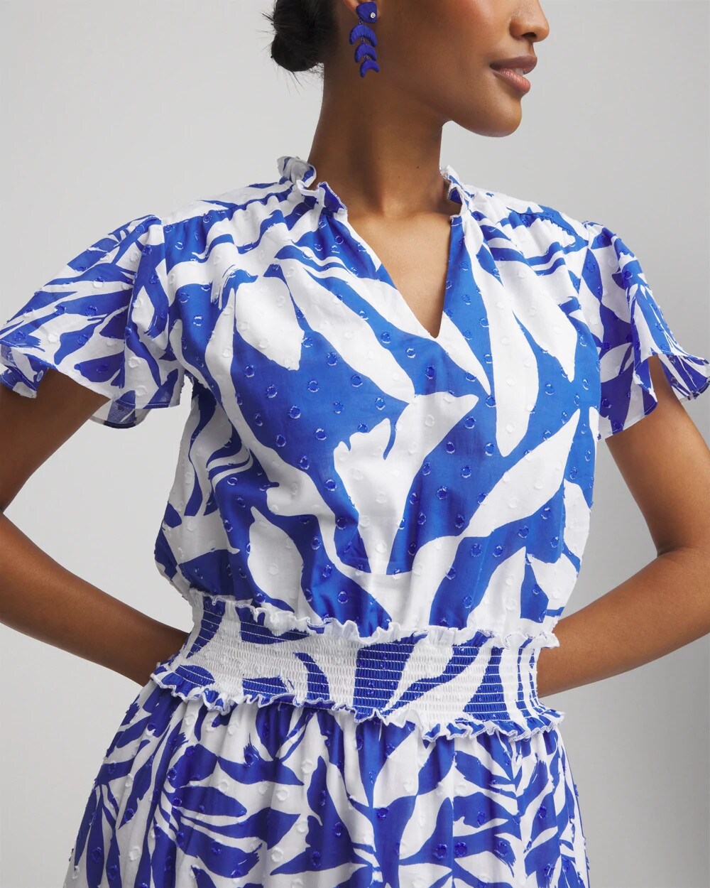 Petite Flutter Sleeved Maxi Dress