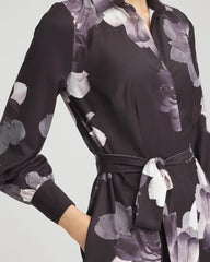 Petite Floral Print Maxi Shirt Dress