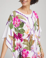 Petite Island Cinch-Waist Kaftan Dress