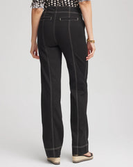 Petite Pull-On Wide-Leg Jeans