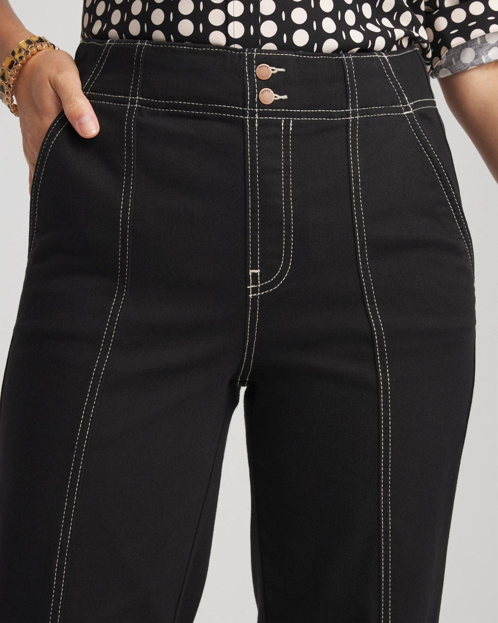 Petite Pull-On Wide-Leg Jeans