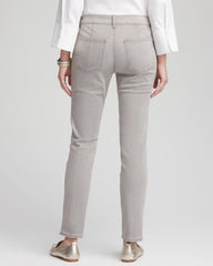 Petite Silver Pull-On Slim Ankle Jeggings