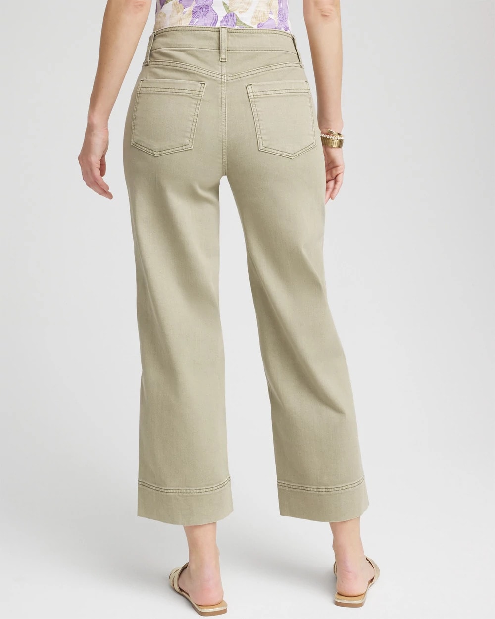 Petite Pull-On Wide-Leg Cropped Jeans