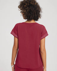 Zenergy® Embellished Short-Sleeve Top