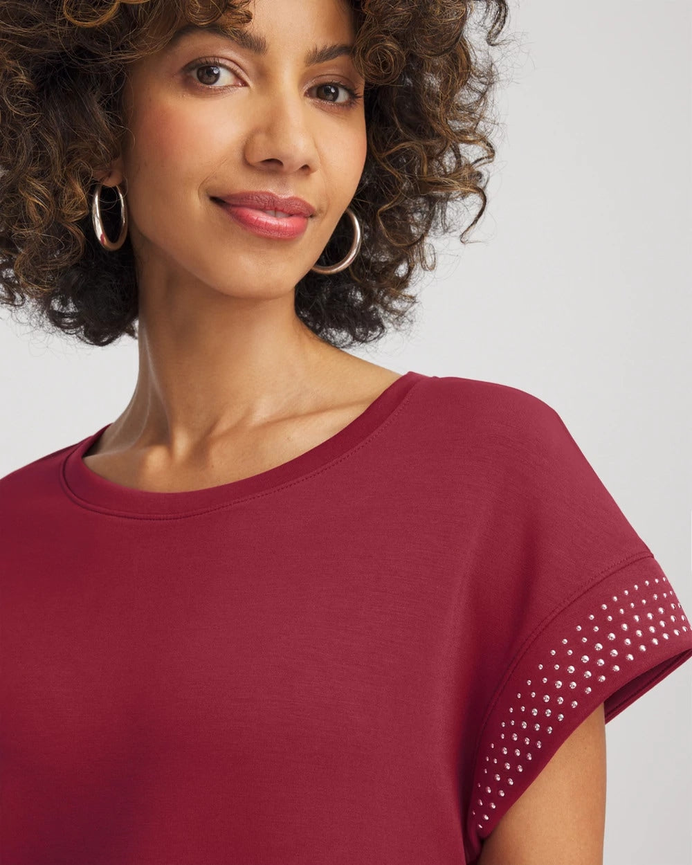 Zenergy® Embellished Short-Sleeve Top